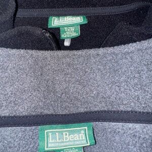 (2) L.L. Bean Men's Gray and Black Vests